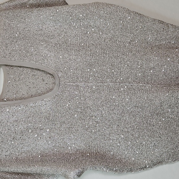 INC International Concepts Shimmering Silver Sequin Top - Picture 11 of 11